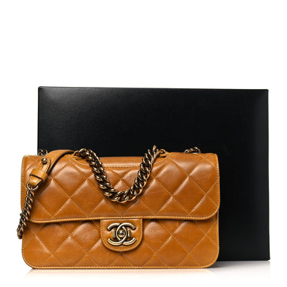Chanel Glazed Calfskin Quilted Medium Perfect Edge Flap Yellow 32 of 32