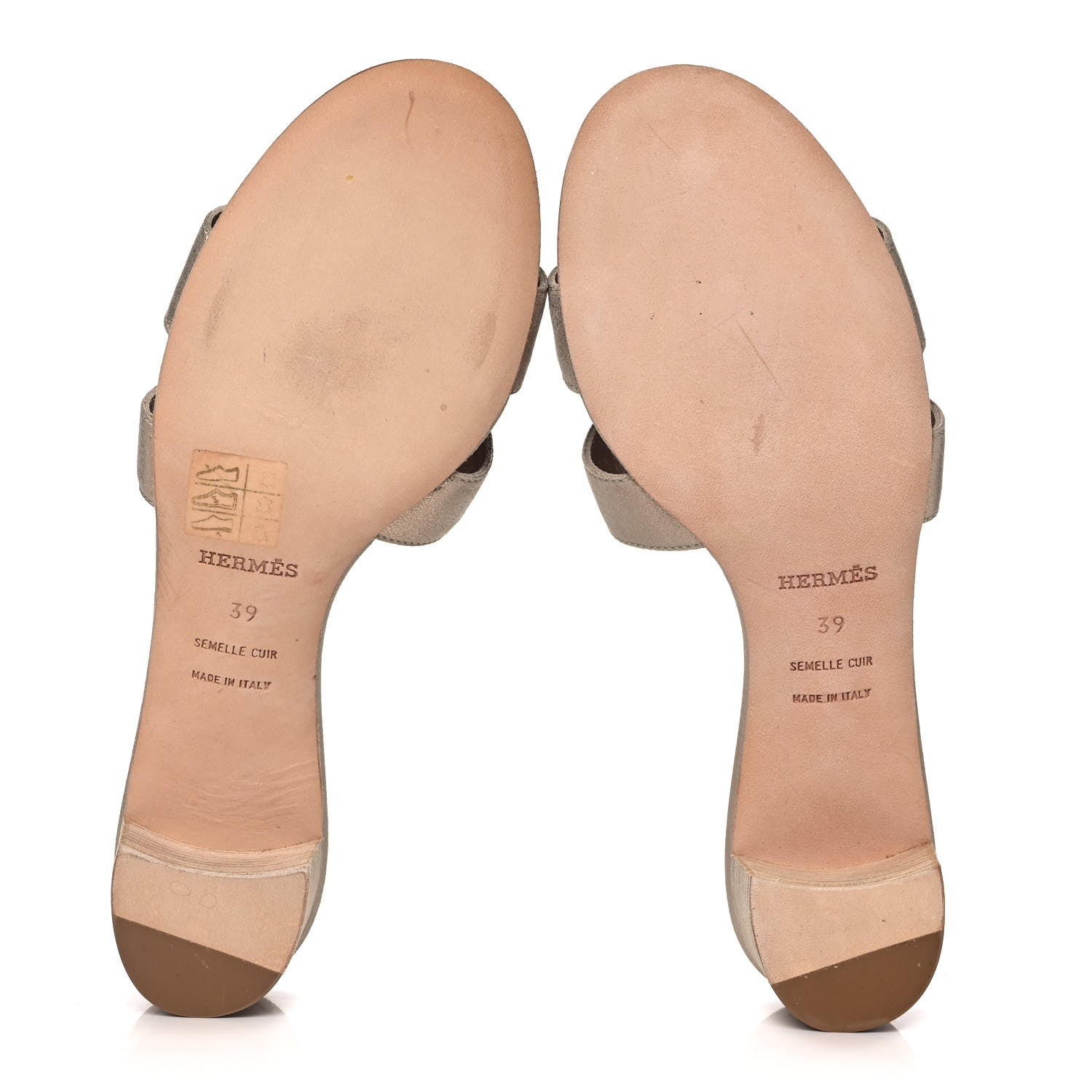 Hermes Metallic Nappa Oasis Sandals 39 Gold 5 of 10