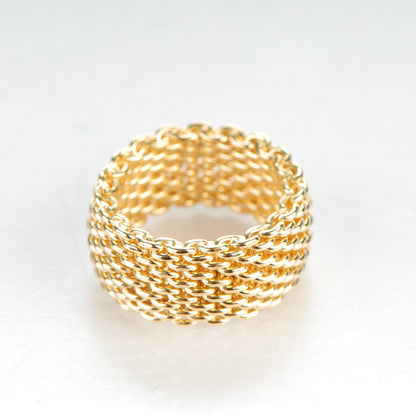 Tiffany 18K Yellow Gold Wide Somerset Ring 6 3 of 5