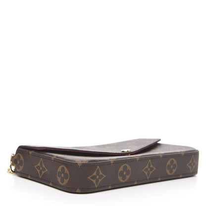 Louis Vuitton Monogram Pochette Felicie Chain Wallet Fuchsia 3 of 9