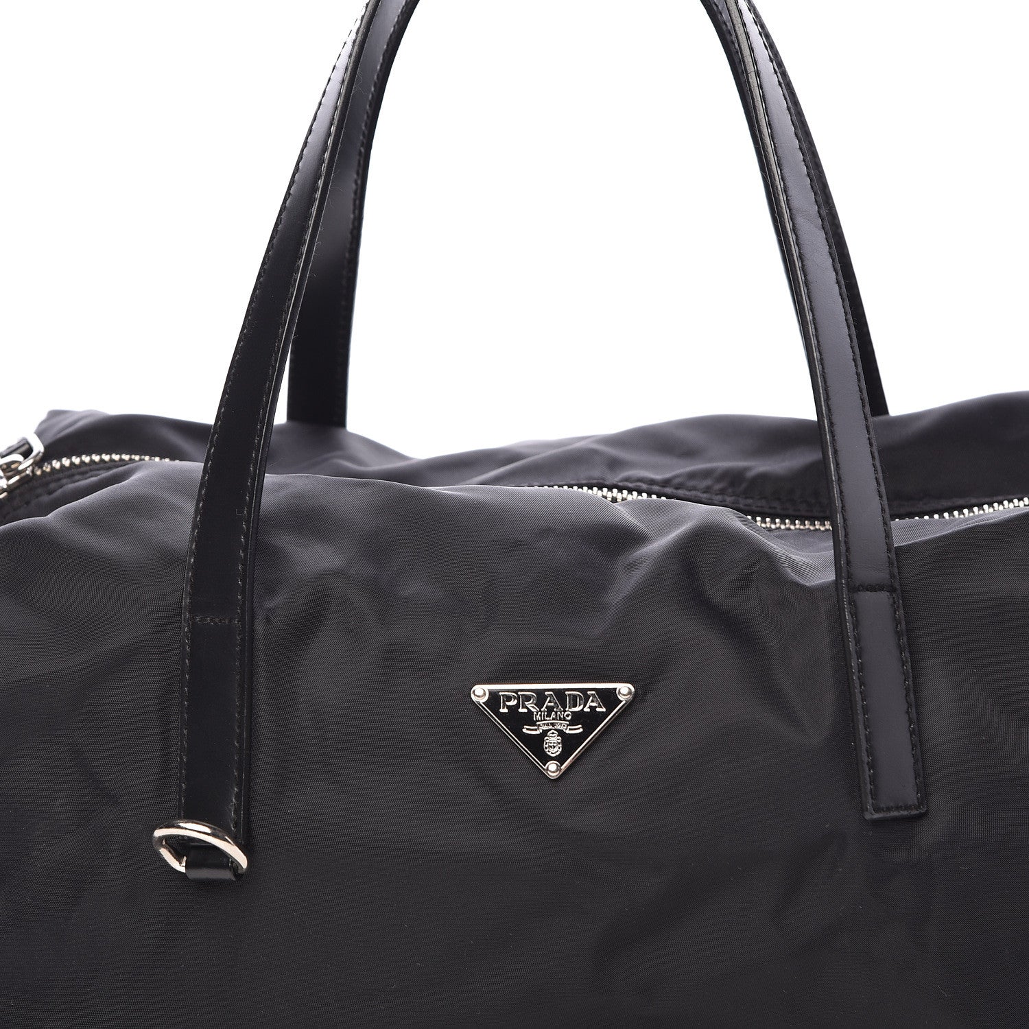 Prada Tessuto Nylon Cervo Lux Bowler Black 9 of 9