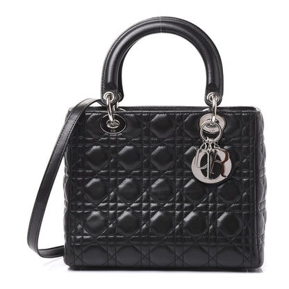 Christian Dior Lambskin Cannage Medium Lady Dior Black 1 of 10
