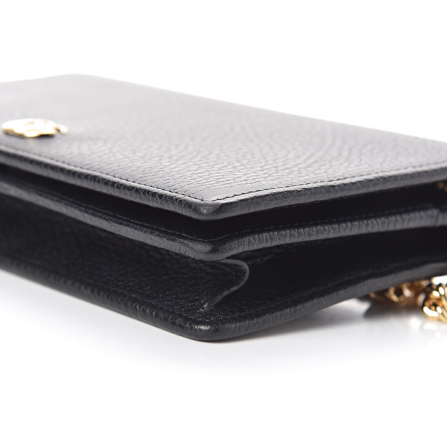 Gucci Calfskin Mini GG Marmont Chain Wallet Black 9 of 9