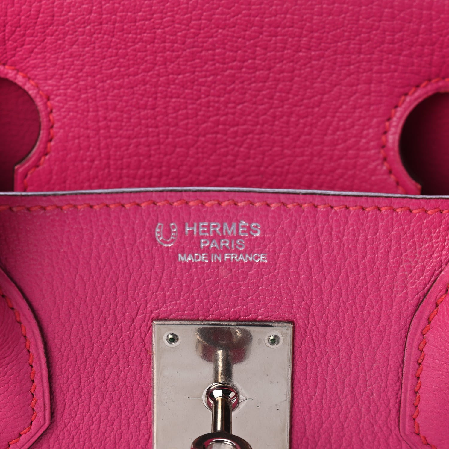 Hermes Chevre Mysore Horseshoe Birkin 30 Rose Shocking 5 of 10