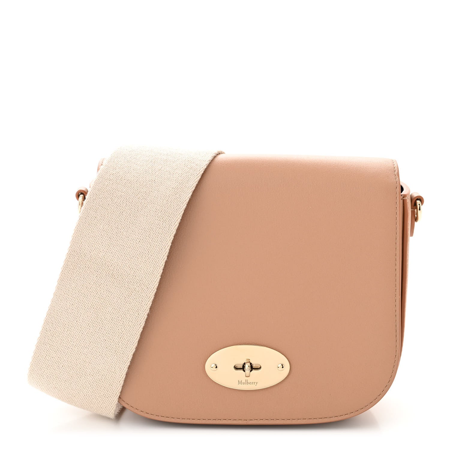 Mulberry Silky Calfskin Webbing Strap Small Darley Satchel Light Salmon 1 of 11