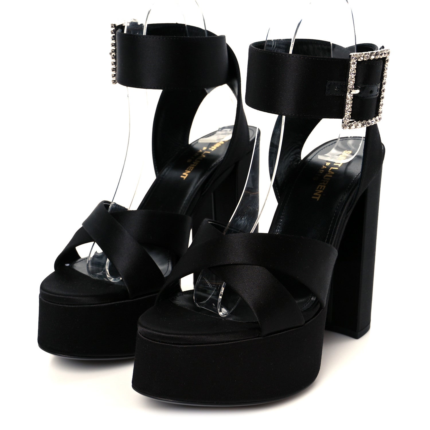 Saint Laurent Raso Regale Jota 85 Heaven Platform Sandals 37.5 Black 4 of 9