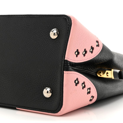 Louis Vuitton Taurillon Flowers Capucines GM   Black 9 of 13