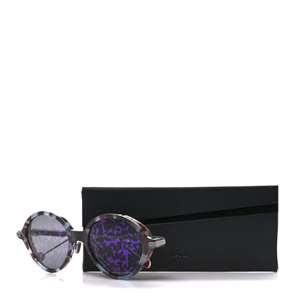 Christian Dior Acetate Leaf Print Umbrage Round Sunglasses Purple Foliage 8 of 8