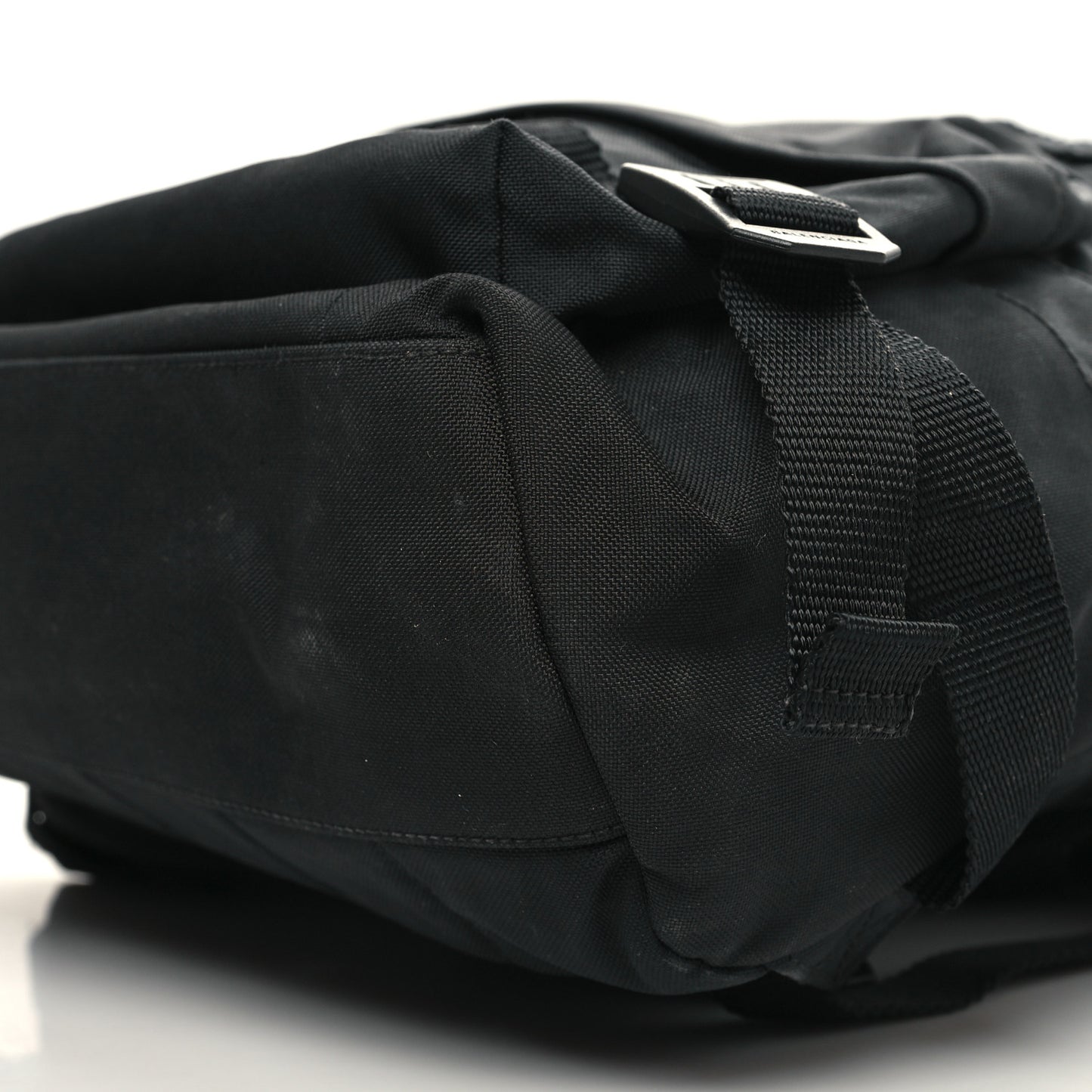 Nylon Logo Embroidered Medium Army Multicarry Backpack Black