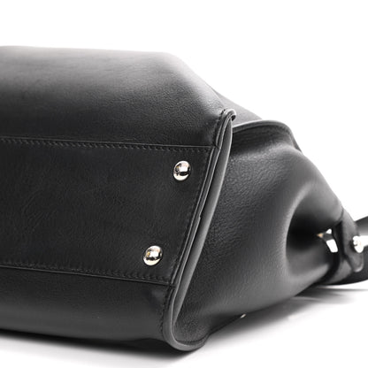 Fendi Vitello Dolce Shiny Nappa Plexglass Granite Medium Peekaboo Iconic Satchel Black 11 of 11