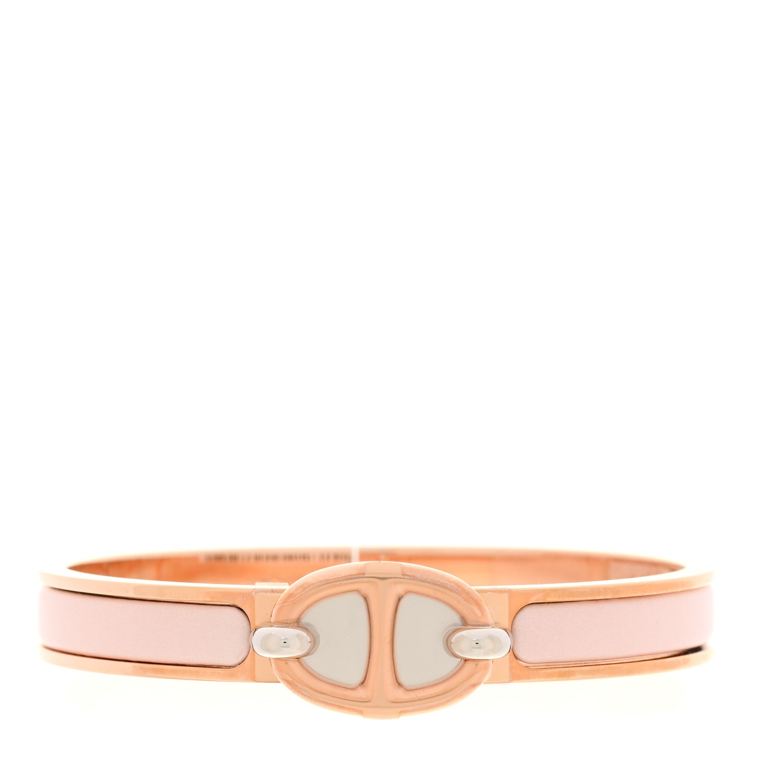 Hermes Enamel Mini Clic Chaine d'Ancre Bracelet PM Rose Candeur 1 of 5