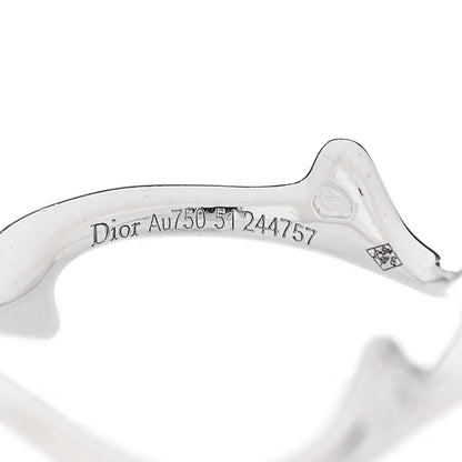 Christian Dior 18K White Gold Bois de Rose Ring 51 5.75 4 of 5