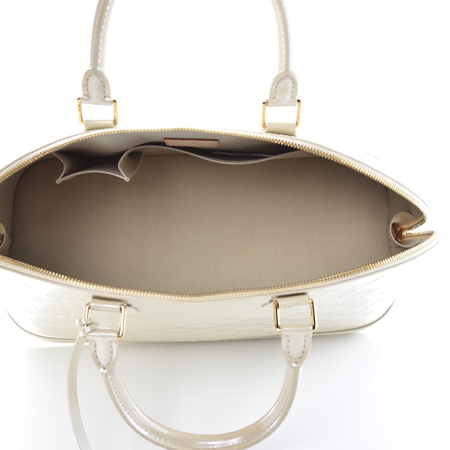 Louis Vuitton Vernis Alma MM Blanc Corail 5 of 7