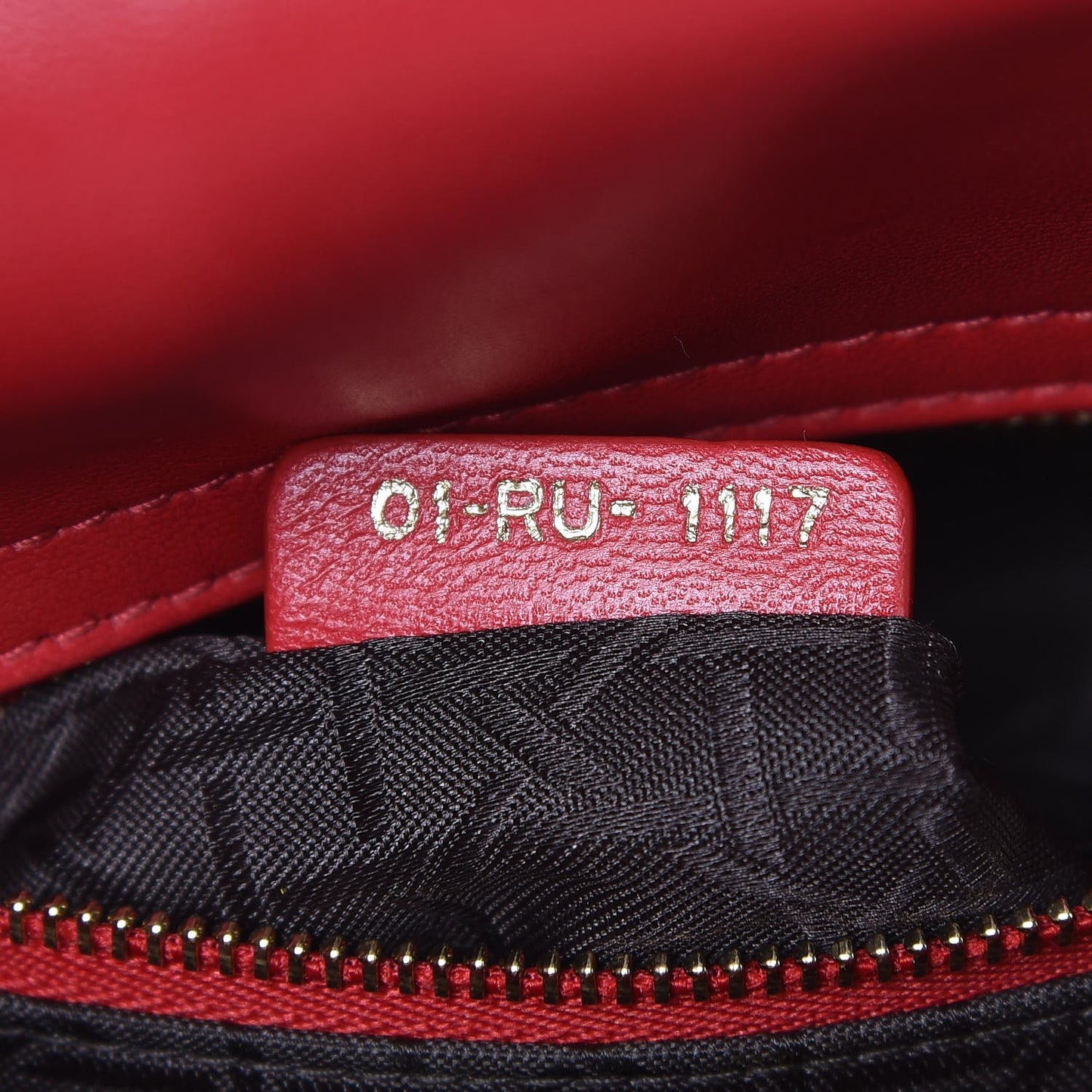 Lambskin Cannage Small My Lady Dior Red