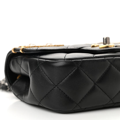 Chanel Lambskin Quilted Mini Coco Clips Single Flap Black 9 of 11