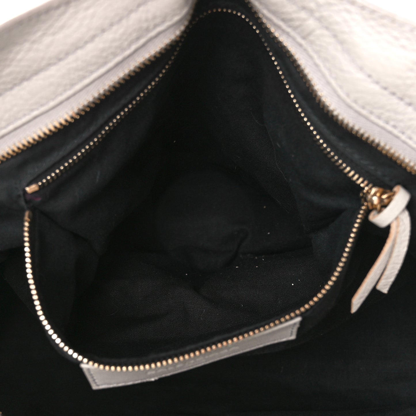 Chevre Gold Metallic Edge Hardware City Gris Perle