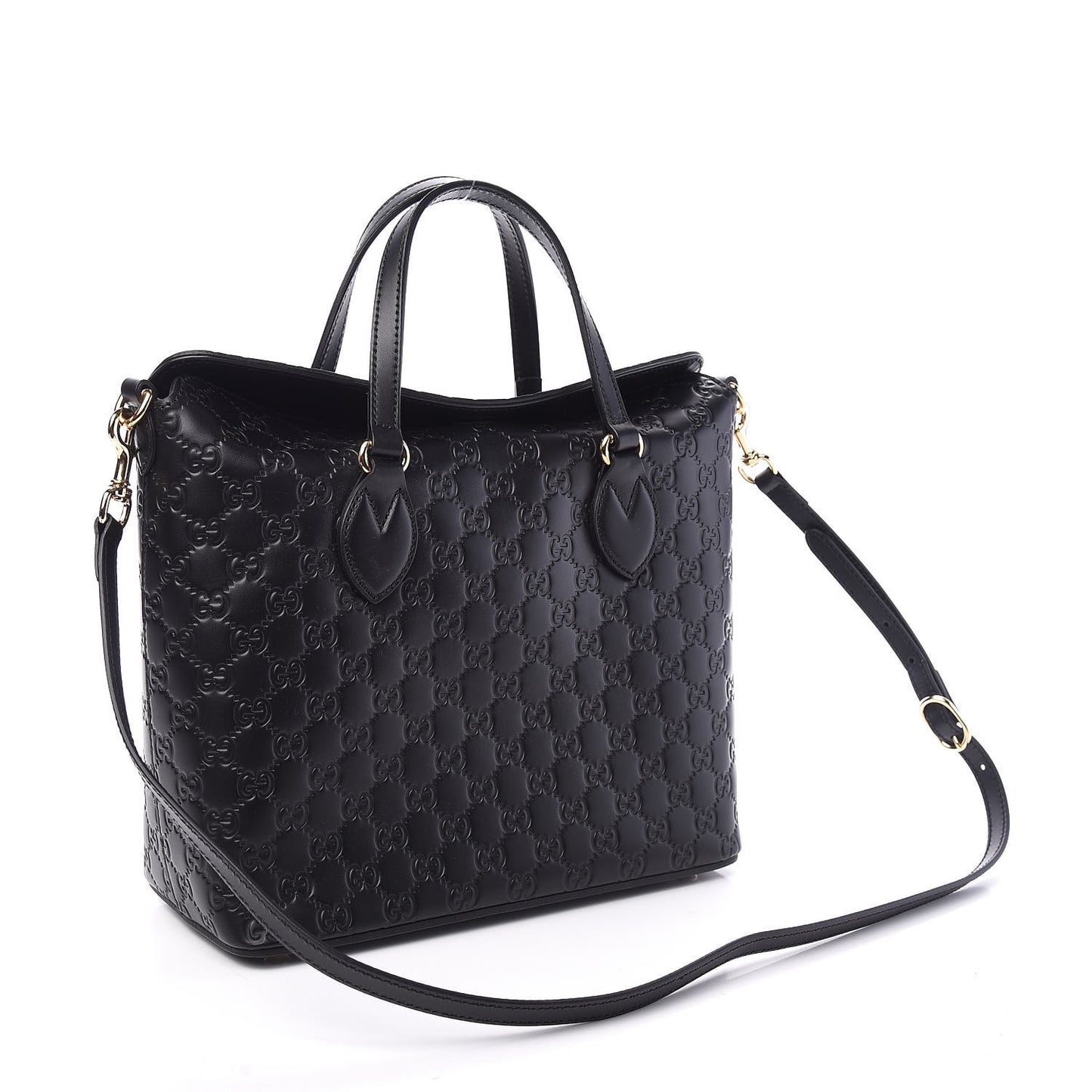 Guccissima Linea A Foldover Tote Black