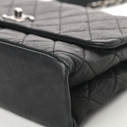 Chanel Crumpled Lambskin Quilted Medium Single Flap Black 10 of 13