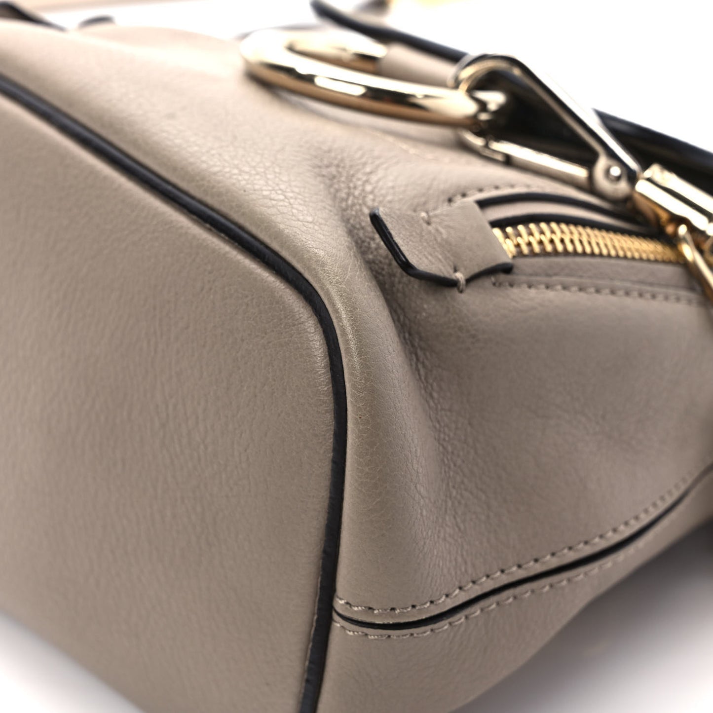 Suede Calfskin Mini Faye Backpack Motty Grey