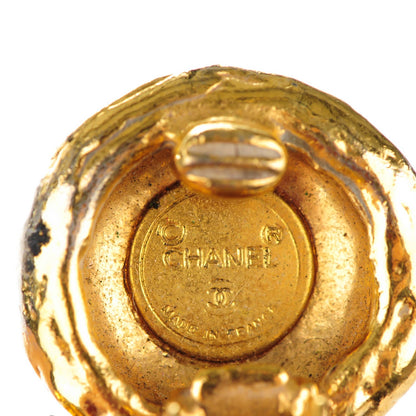 Chanel Crystal CC Large Clip On Drop Earrings Gold 4 of 4