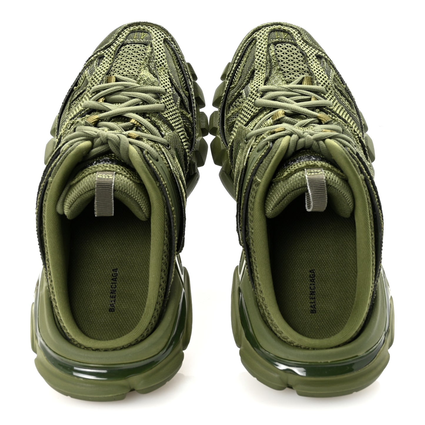 Mesh Rubber Mens Track Mules 41 Kaki