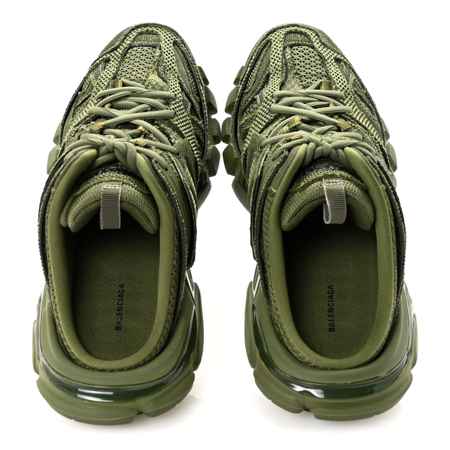 Balenciaga Mesh Rubber Mens Track Mules 41 Kaki 2 of 9