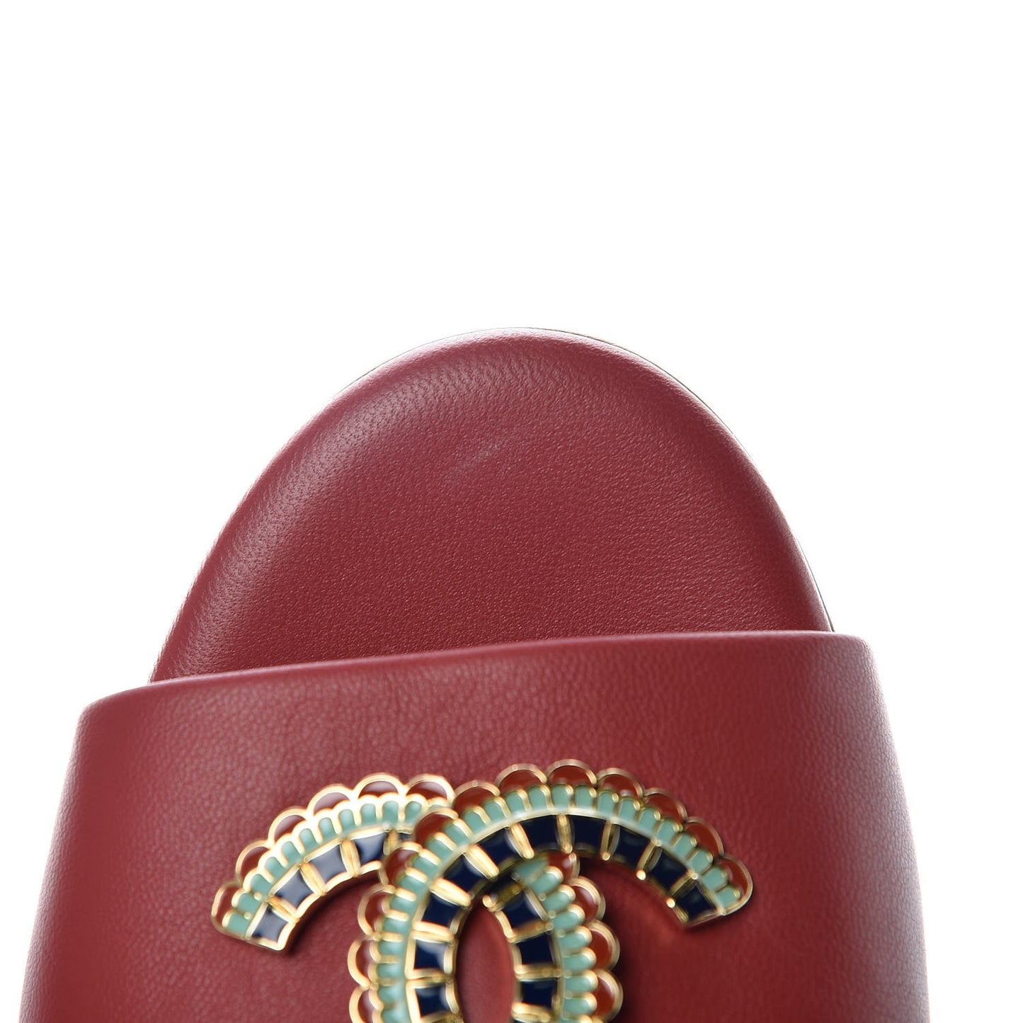Lambskin Enamel CC Mules 37 Red