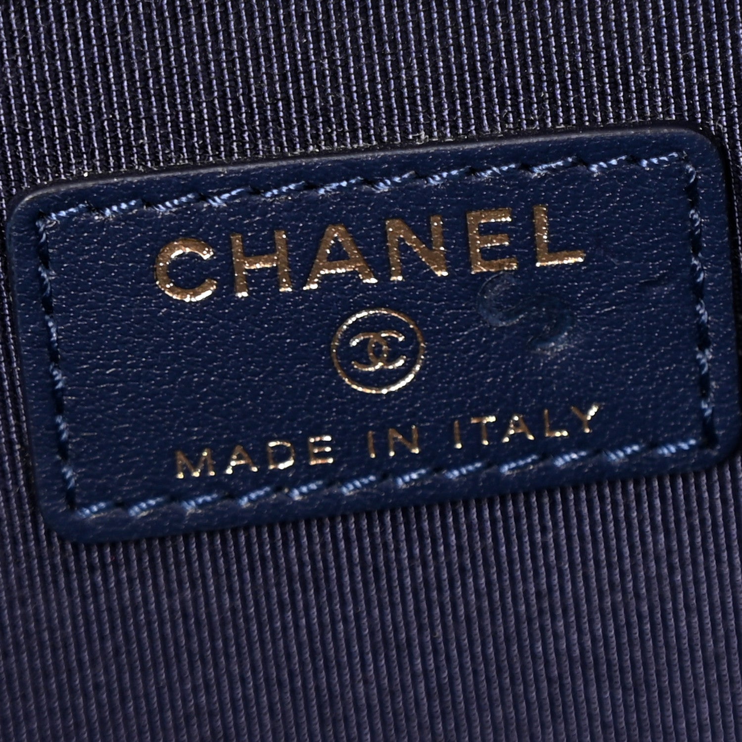 Chanel Denim Quilted Zipped Pouch Blue 7 of 10
