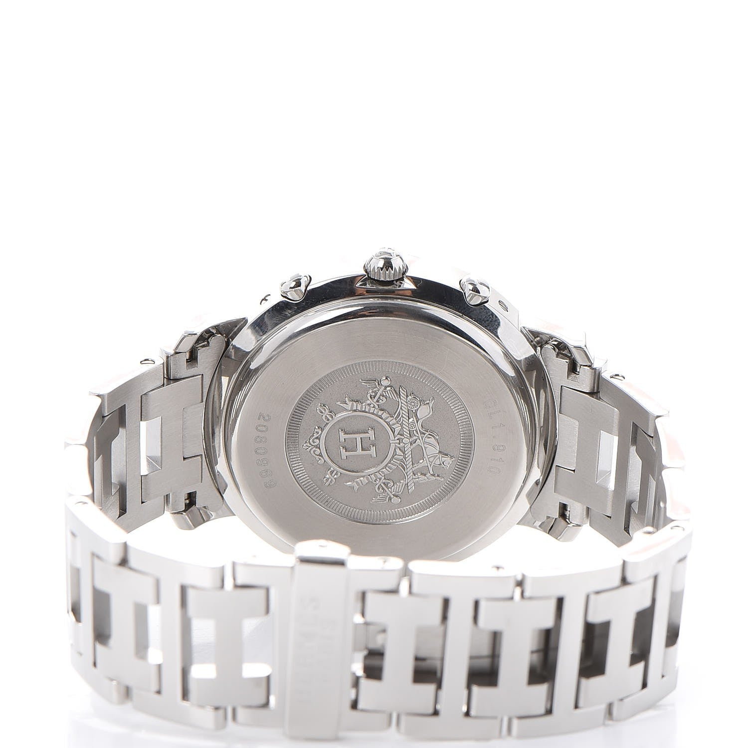 Hermes Stainless Steel 38mm Clipper Chronograph Quartz Watch 5 of 11