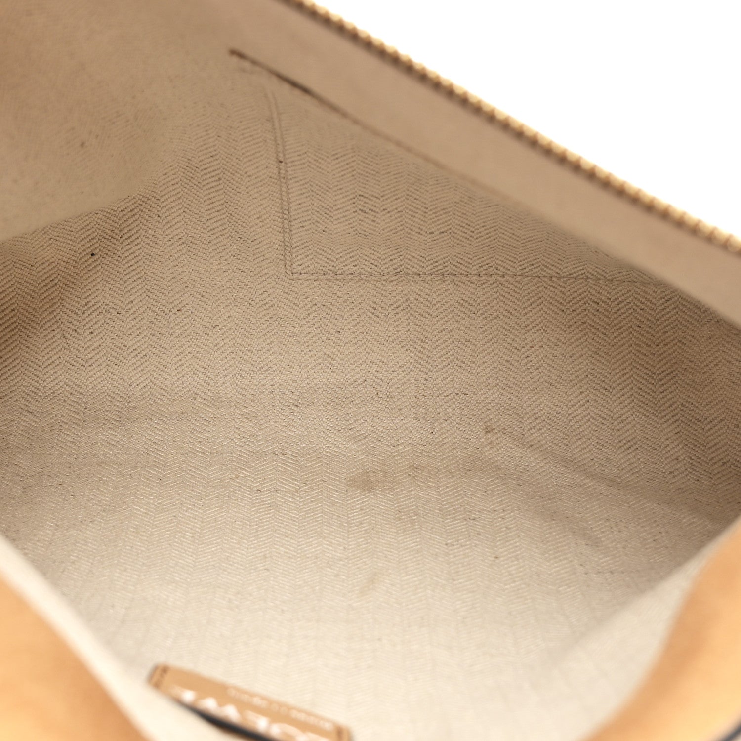 Loewe Suede Striped Large T Pouch Carmel 5 of 9