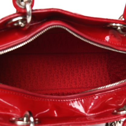 Christian Dior Patent Cannage Large Lady Dior Red 4 of 5