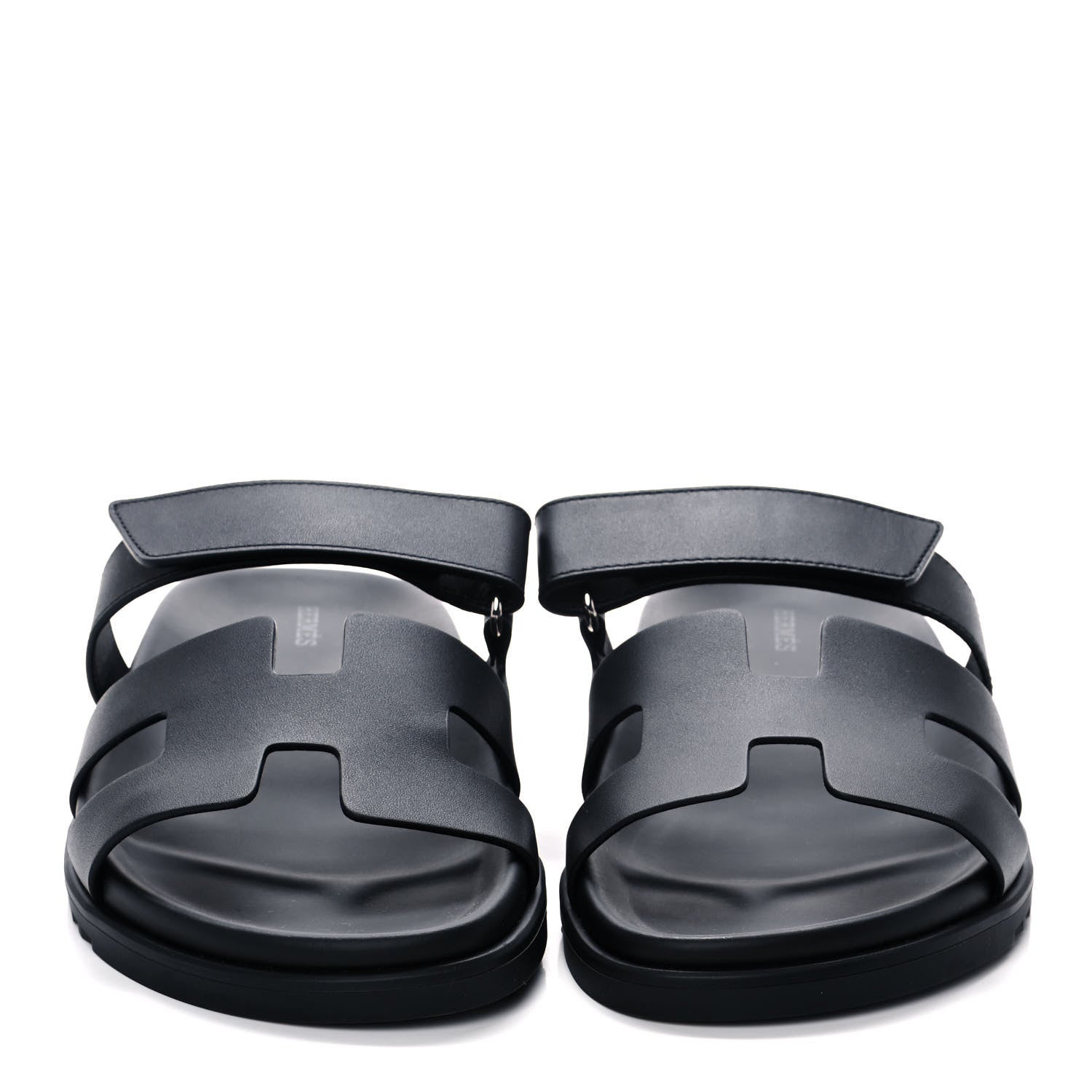 Hermes Calfskin Womens Chypre Sandals 41 Black 2 of 9