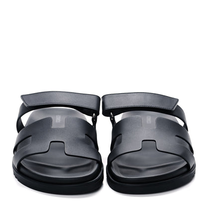 Hermes Calfskin Womens Chypre Sandals 41 Black 2 of 9