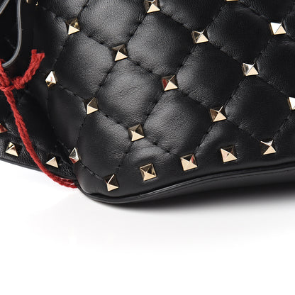 Valentino Garavani Lambskin Rockstud Spike Belt Bag 85 Black 6 of 7