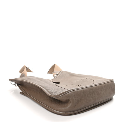 Hermes Taurillon Clemence Evelyne III GM Etoupe 4 of 10