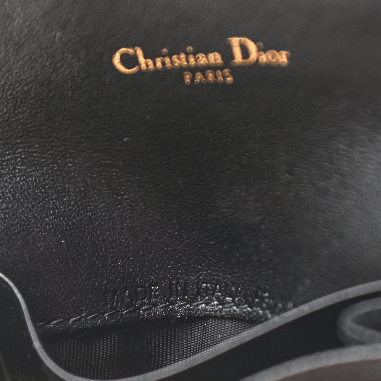 Christian Dior Grained Calfskin Saddle Card Holder Black 7 of 8