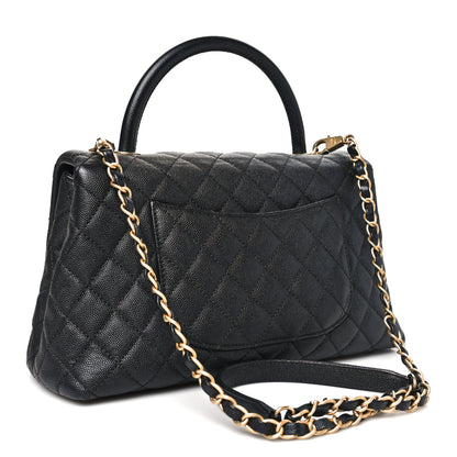 Chanel Caviar Quilted Small Coco Chain Handle Flap Black 2 of 10
