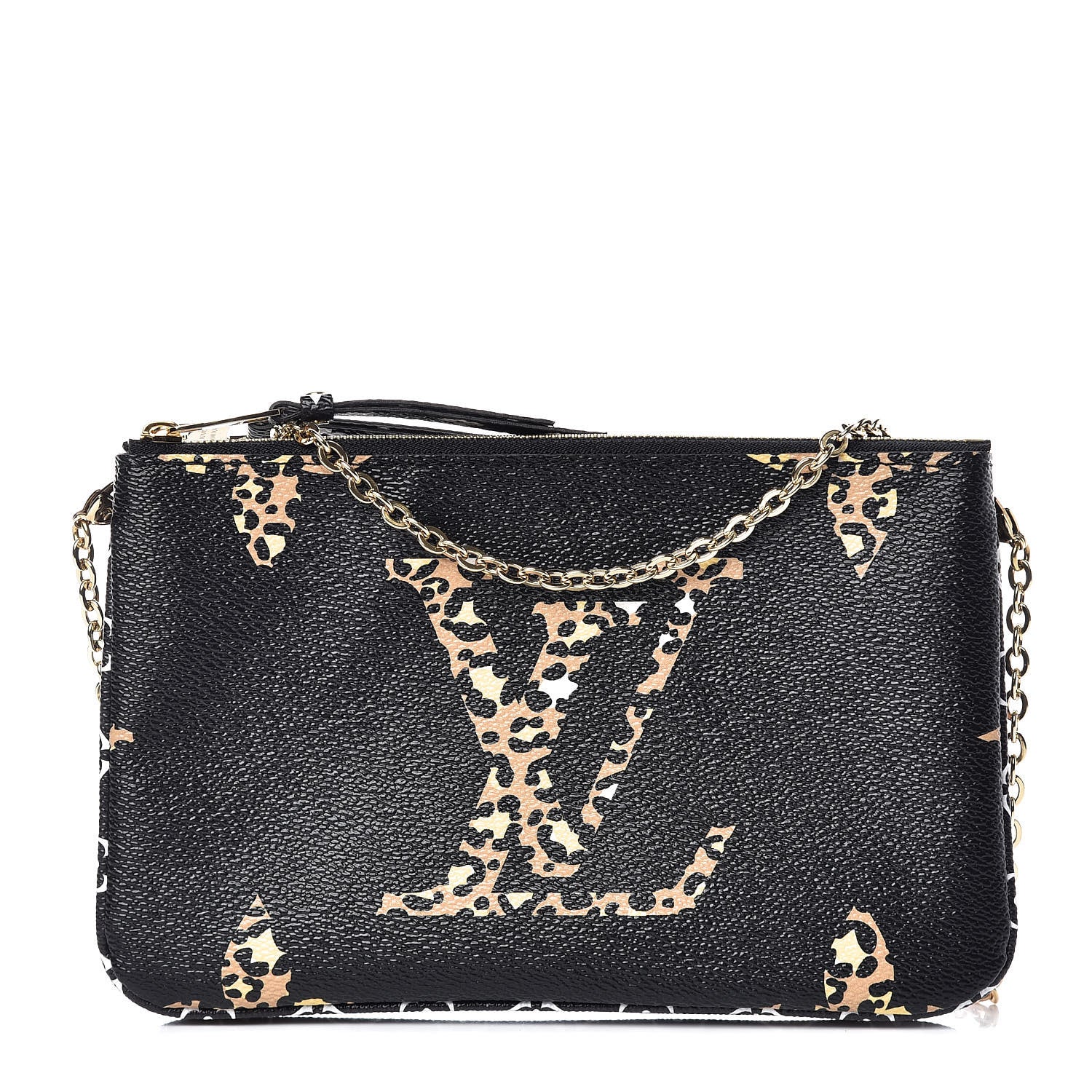 Louis Vuitton Monogram Giant Jungle Pochette Double Zip Black 1 of 11
