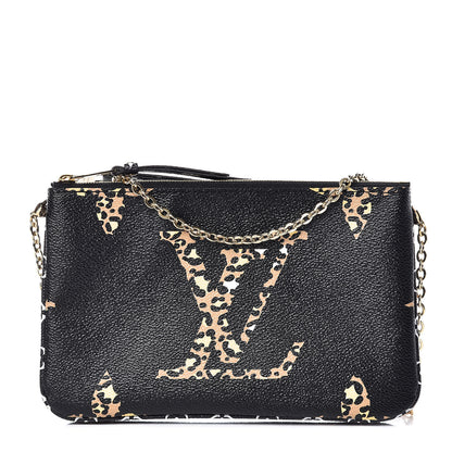 Louis Vuitton Monogram Giant Jungle Pochette Double Zip Black 1 of 11