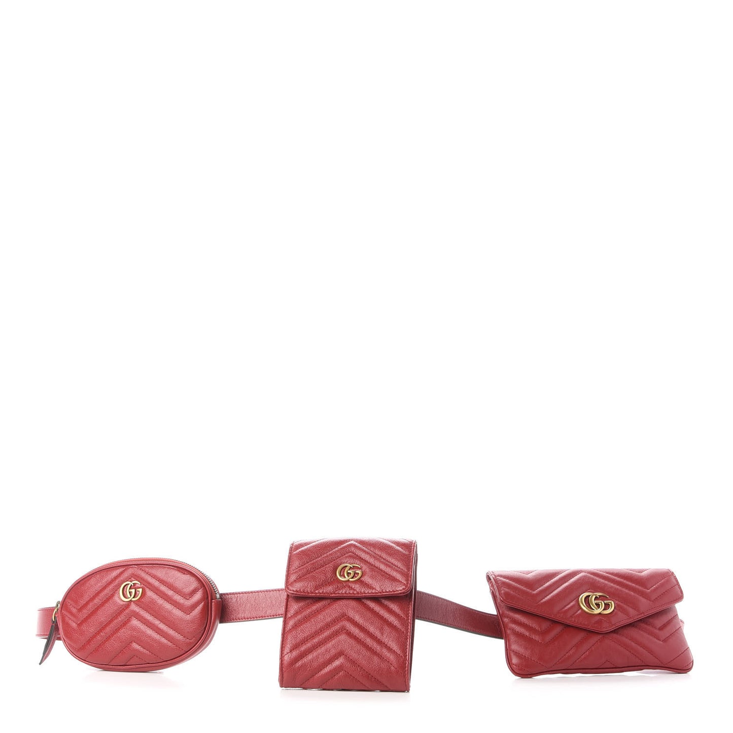 Azalea Calfskin Matelasse GG Marmont Multi Belt Bag 85 34 Romantic Cerise