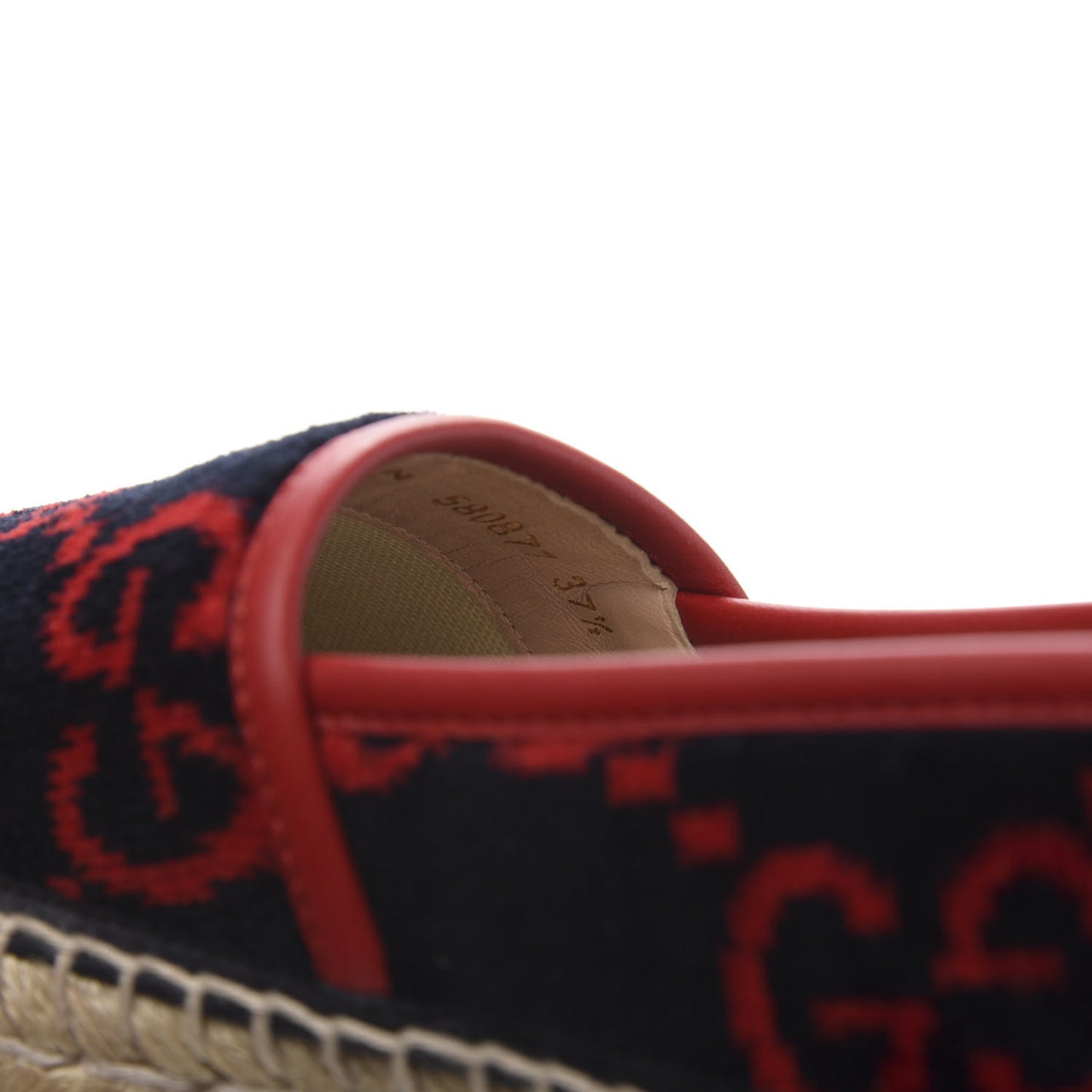 Terry Cloth GG Monogram Espadrilles 37.5 Blue Red