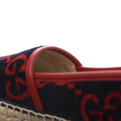 Gucci Terry Cloth GG Monogram Espadrilles 37.5 Blue Red 8 of 9