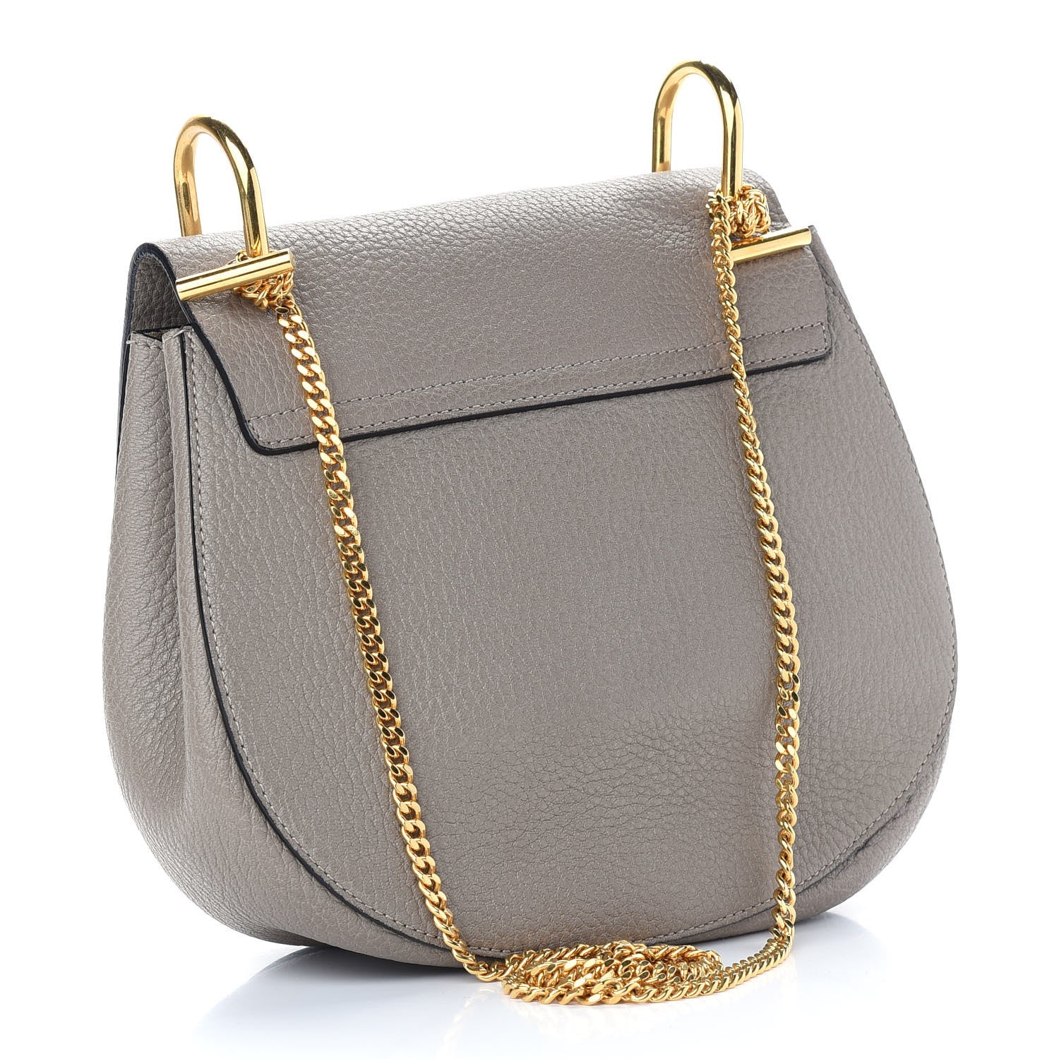 Chloe Grained Lambskin Drew Shoulder Bag Motty Grey 3 of 8