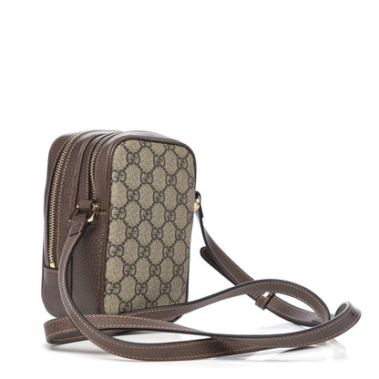 Gucci GG Supreme Monogram Web Mini Ophidia Double Zip Crossbody Bag Beige New Acero 2 of 10