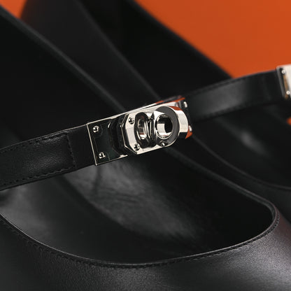 Hermes Calfskin Kiara 40 Pumps 39 Black 16 of 17