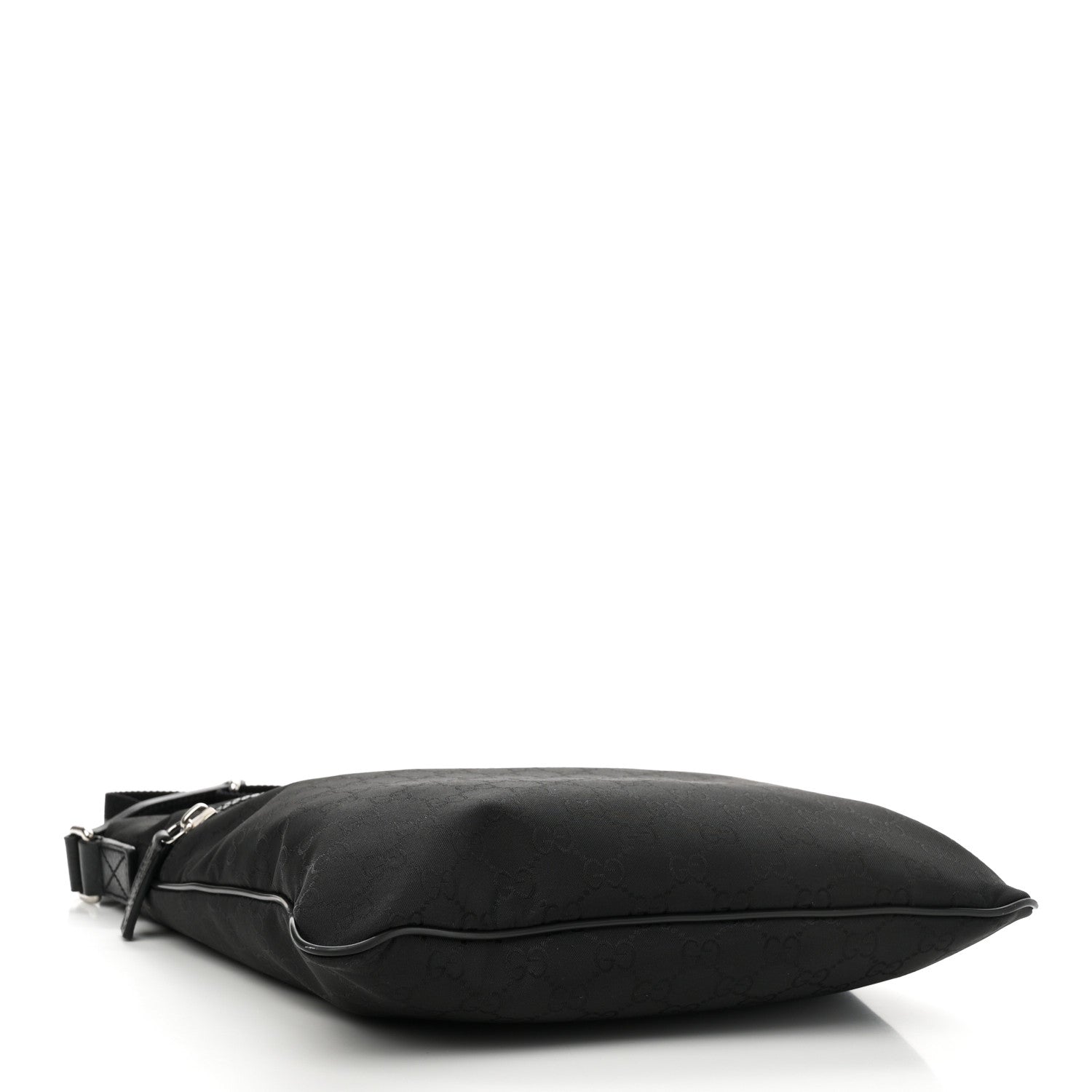 Gucci Nylon Monogram Medium Flat Messenger Bag Black 4 of 10