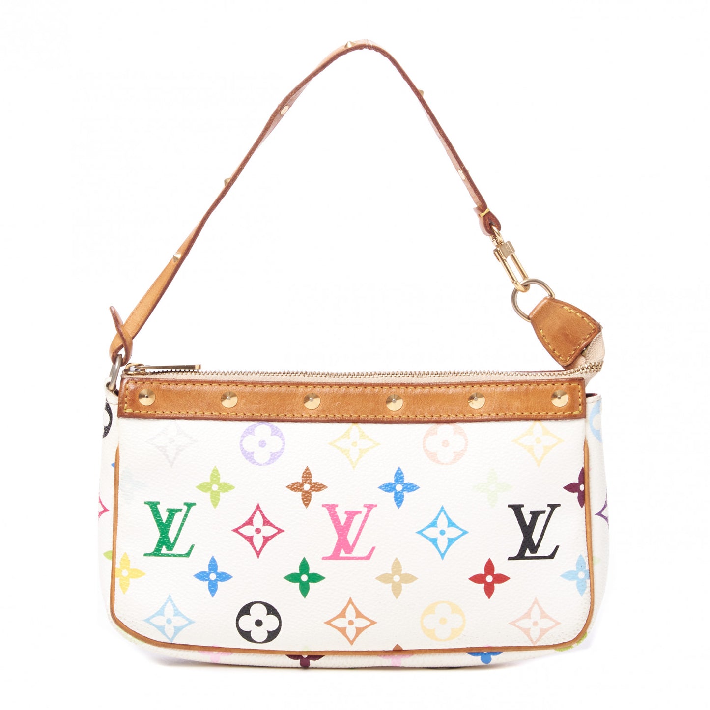 Monogram Multicolor Pochette Accessories White