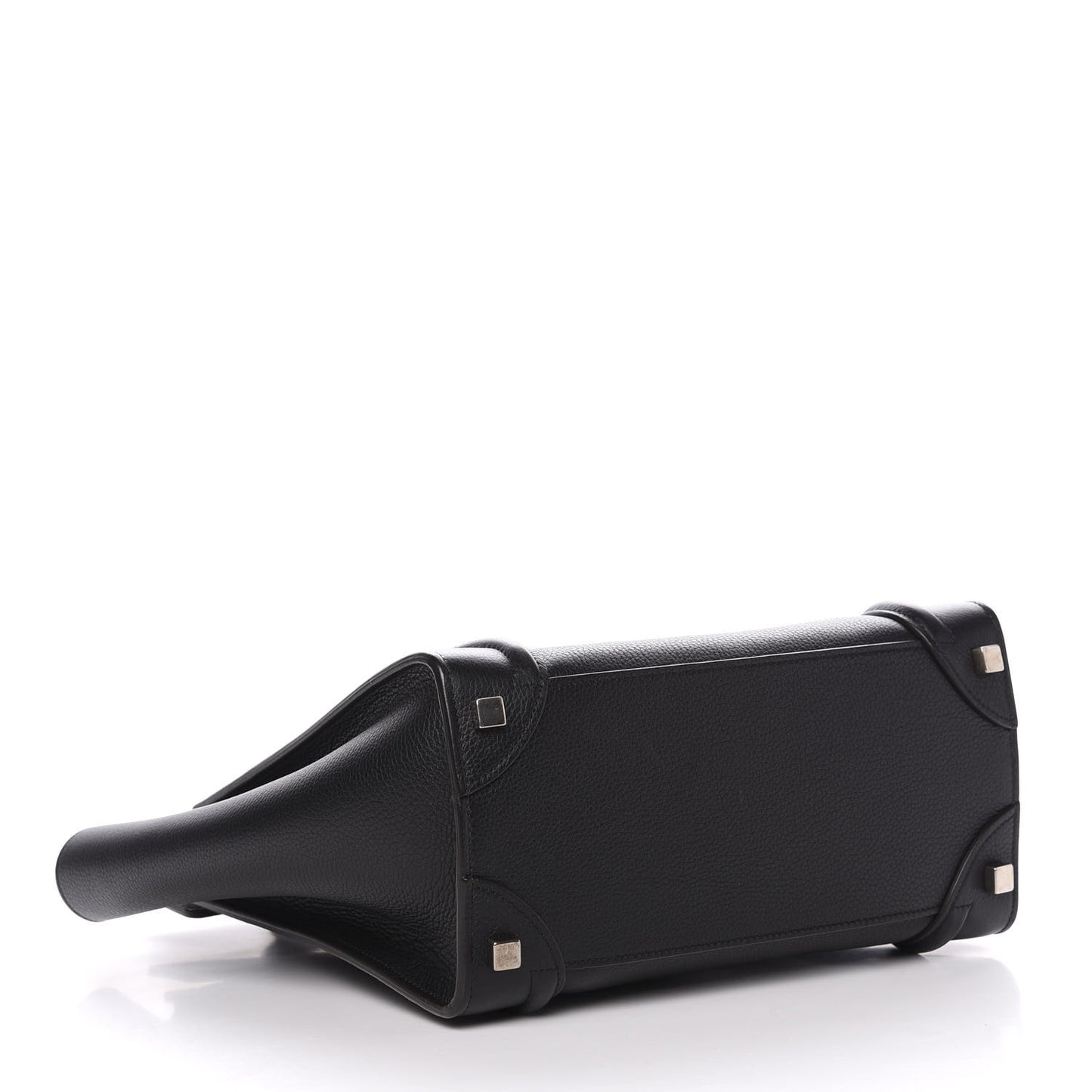 Drummed Calfskin Micro Luggage Black