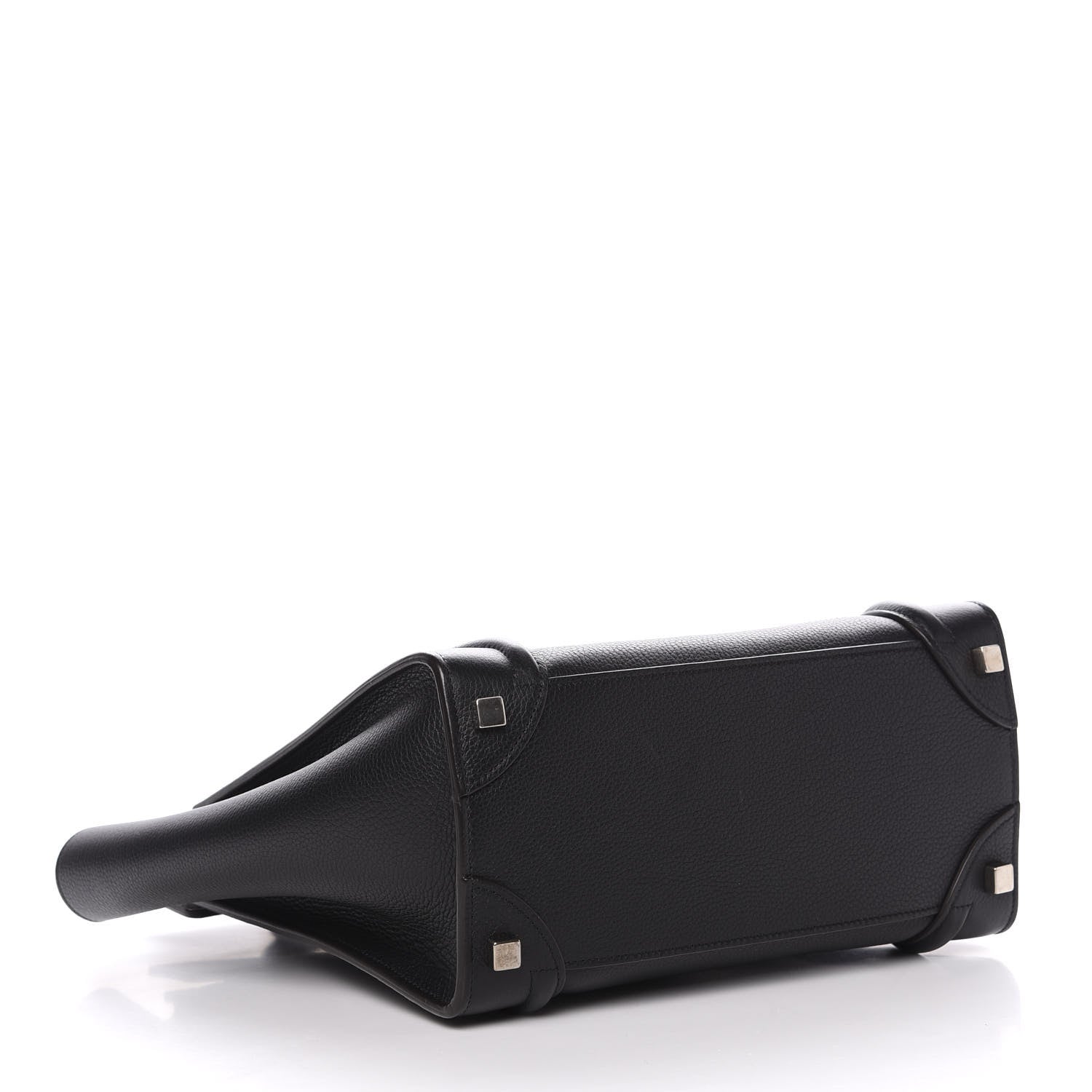 Celine Drummed Calfskin Micro Luggage Black 3 of 10