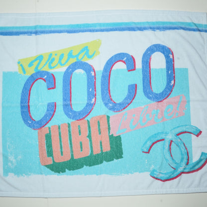 Chanel Cotton Coco Cuba Beach Towel Turquoise 3 of 5